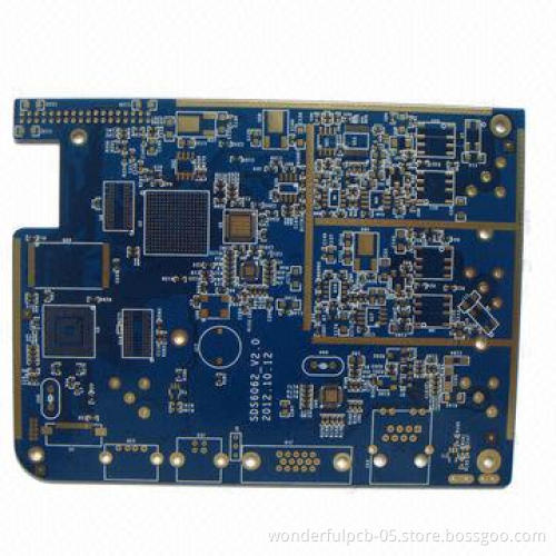 Printed Circuit Board with Blue Solder Mask, Ideal for Electronic Products